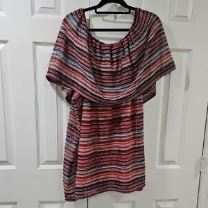 Catherines Multicolor Striped Blouse